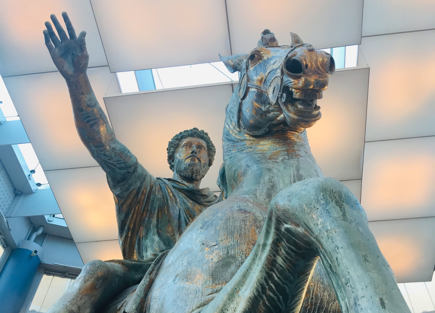 antikk statue av Marcus Aurelius