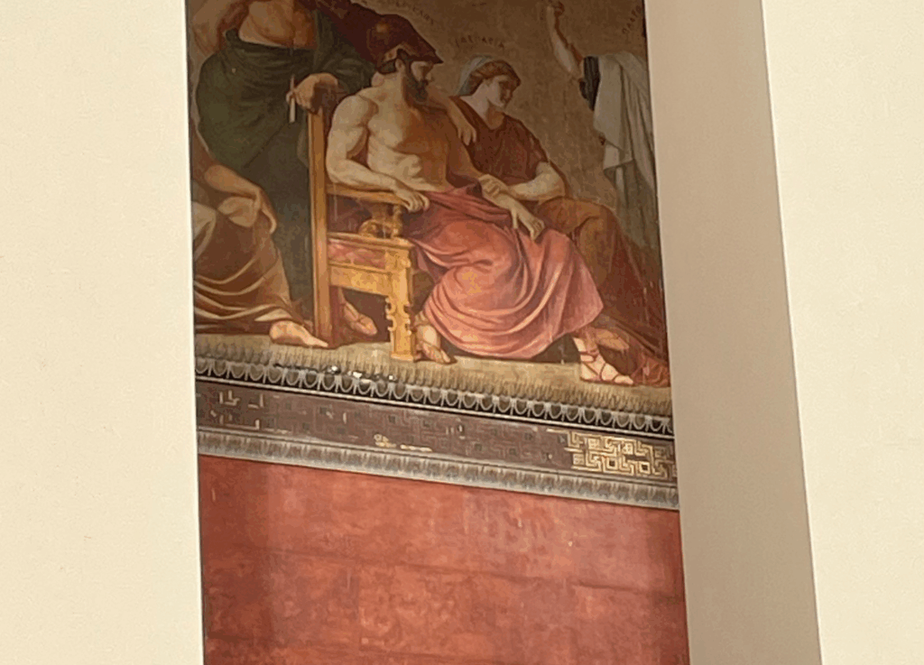 Aspasia og Perikles, universitetet i Athen